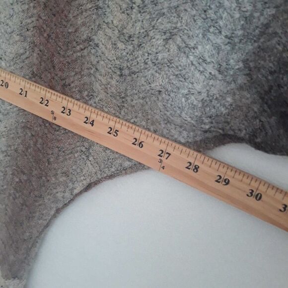 Dressbarn Cowl Neck Sweater Woman Petite Large Gray Brown Short Sleeve - Picture 6 of 9